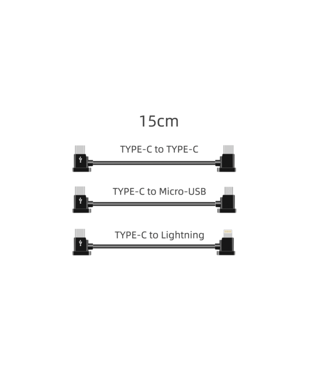 OTG controller kabel USB C DJI Air 2, Air 2s, Mini 2, Mini 3 (Pro), Mavic 3 & 3 Cine.