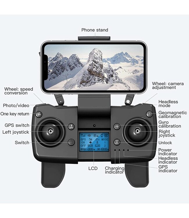 LYZRC L900 Pro FPV GPS met 4K  Camera met extra accu