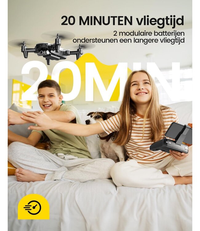 DeeRC D20 Mini hd camera drone - altitude hold - + gratis extra accu