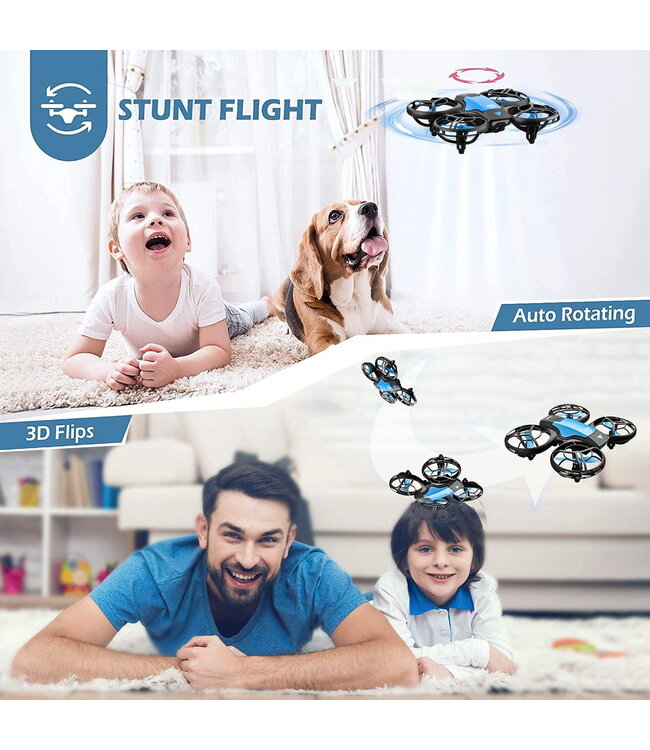 4DRC V8 blue compacte mini drone met camera fly more kit