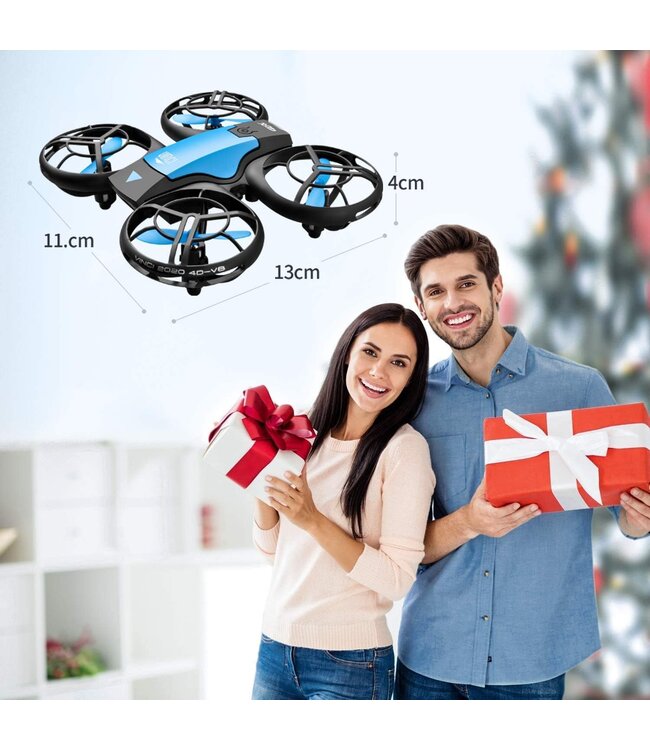 4DRC V8 blue compacte mini drone met camera fly more kit