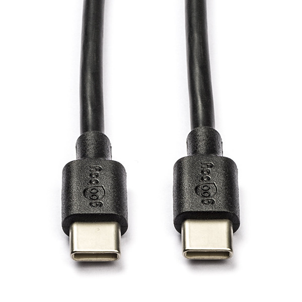 USB C naar USB C kabel | 0.5 meter | USB 2.0 (Zwart) afbeelding