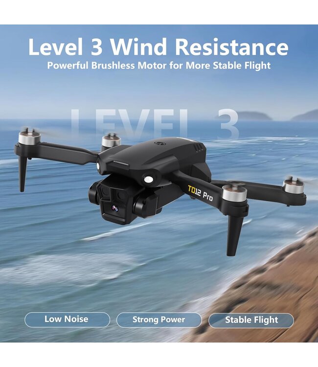 Toladrone TD12 Pro – compacte en krachtige drone met 1080P tilt HD-camera + digitale drone cursus