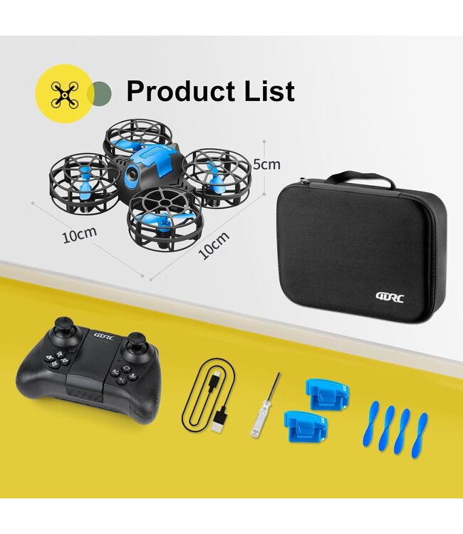 4DRC V18 mini drone met propeller kooi