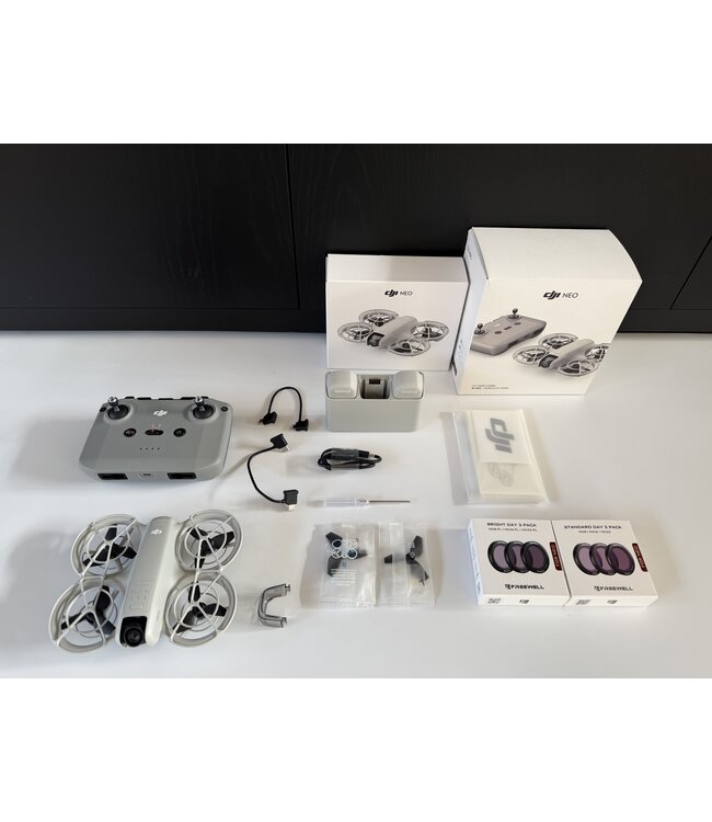 DJI NEO Fly More Combo + rc n3 controller bijna volledig nieuw +nd filters
