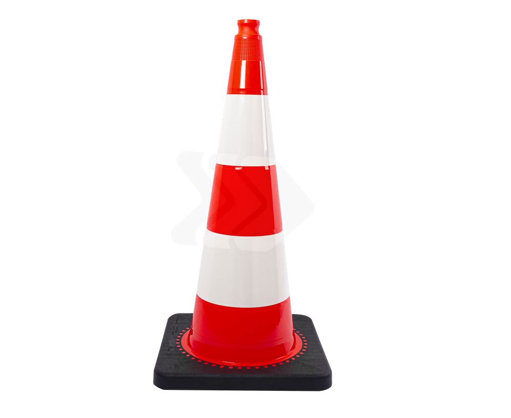 Afzetkegel 750mm met grijpnok - oranje/wit reflecterend 4.2kg