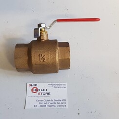 Kogelafsluiter brons 1 ½"