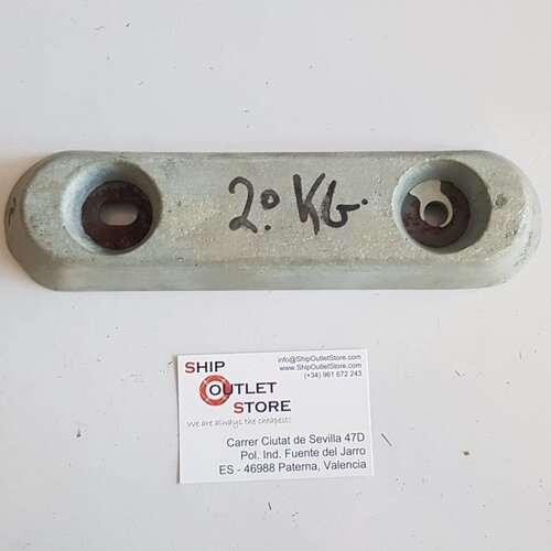 FS-A FS Zinc hull anode 245 x 140mm 2 kg