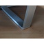 Design salontafel Newcastle met zwart glas en aluminium