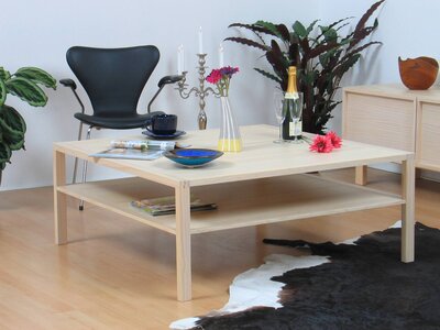 Vierkante salontafel essenhout