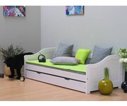 Wit tienerbed inclusief onderschuifbed en lattenbodems 