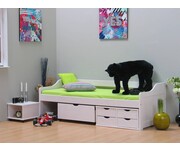 Floro bed wit tienerbed met opbergladen 