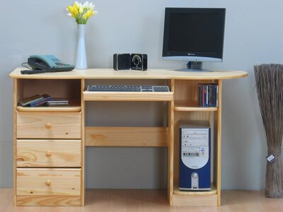 Fraai grenen bureau voor computer of tienerkamer