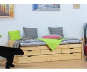 Juniorbed eenpersoonsbed Marinella grenen bed met laden 