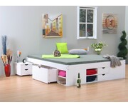 Wit bed tweepersoonsbed met royale bergruimte 180 x 200 