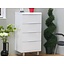 Milan 4 ladenkast commode wit hoogglans