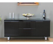Milan design dressoir zwart hoogglans 