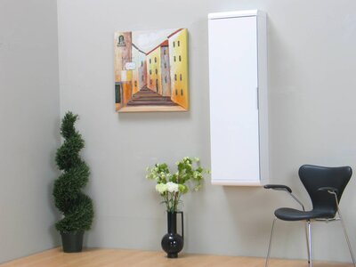 CD/DVD hangkast kolomkast wit hoogglans