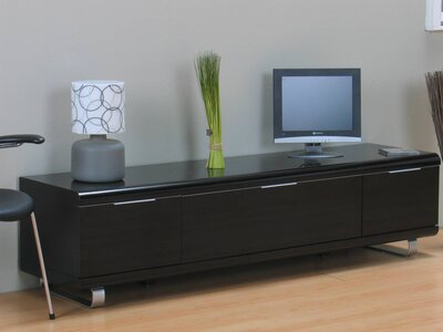 TV dressoir zwart hoogglans met laden en klep