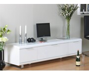 Milan TV dressoir wit hoogglans met laden en klep 