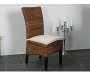 Stoel banaan rotan koloniaal met kussen 