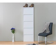 Schoenenkast wit metaal Plaza met 5 vakken 