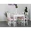 Eettafel met 4 stoelen wit gelakt grenen Paloma