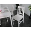 Eettafel met 4 stoelen wit gelakt grenen Paloma