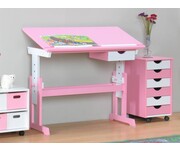 Bureau tekentafel ABC kleuters roze wit Cecilia 