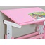 Bureau tekentafel ABC kleuters roze wit Cecilia
