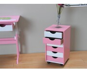 Rolcontainer ladekastje roze wit Cecilia 