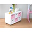 Ladekastje roze wit verrijdbaar Cecilia