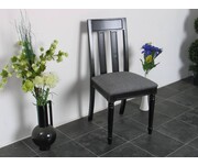 Zwarte stoel eetkamerstoel Mozart antiek patiné 