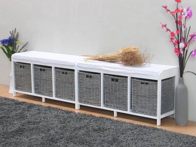 Verlengde zitbank met 6 manden en 2 kussens Safir