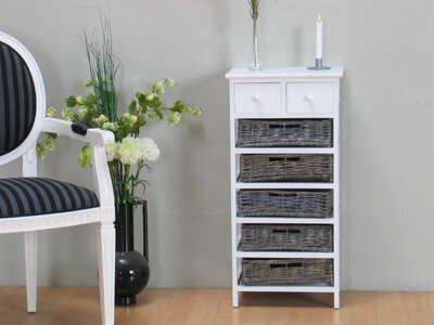 Kommode met rotan manden en lades Safir