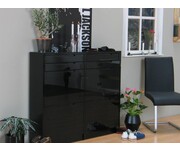 Schoenenkast Berlijn fraai zwart hoogglans 