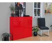 Schoenenkast design Berlijn rood hoogglans 