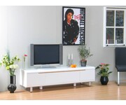 TV kast wit hoogglans dressoir op metalen beugels Style 