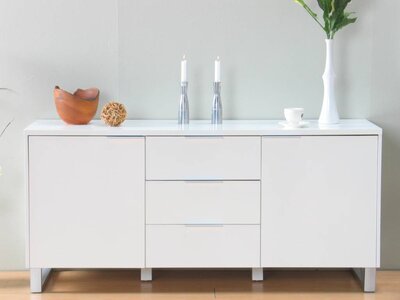 Wit hoogglans dressoir Toronto MDF