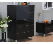Ladenkast zwart hoogglans commode Toronto 