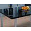 Eettafel design hoogglans zwart 140x80 Toronto