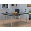 Eettafel design hoogglans zwart 140x80 Toronto