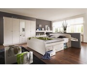 Wit bed massief grenen tweepersoons met opbergladen 