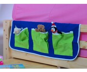 Hangtas katoen blauw universeel voor stapelbed en hoogslaper 