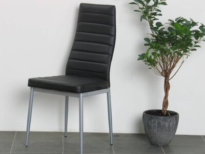 Eetstoel “Joan” zwart comfortabele stoel