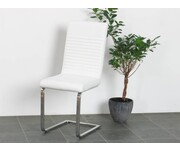 Witte stoelen “Lambada” swingende eetkamerstoel wit 