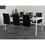 Eettafel Milan set met 6 luxe stoelen zwart Patricia