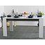 Eettafel wit grijs hoogglans 160x90 Everglades
