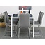 Eethoek grijs Everglades tafel met 6 stoelen