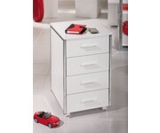 Ladeblok wit hoogglans 4 ladenkast 